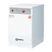 Remeza КМ-16.VS204К - Стоматологический безмасляный компрессор для 2-х стоматологических установок, без осушителя, с кожухом, с ресивером 16 л, 165 л/мин