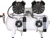 Remeza КМ-100.VS204ТД - Стоматологический безмасляный компрессор для 4-х стоматологических установок, с осушителем мембранного типа, с ресивером 100 л, 286 л/мин