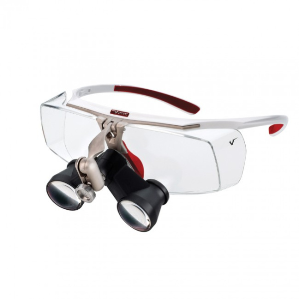 Univet Air-X - бинокулярные лупы системы Flip-up, рабочее расстояние 300-500 мм, увеличение 2.5x/3.5x/4.5x/6.0x