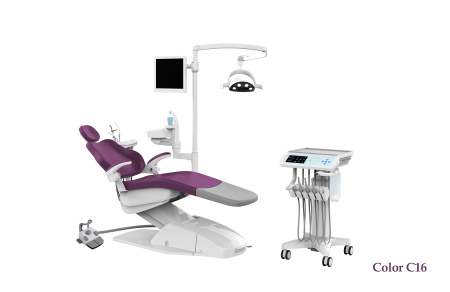 SILVERFOX 8000C-CMS0 – Стоматологическая установка с подкатным блоком врача, без гидроблока и с мягкой обивкой