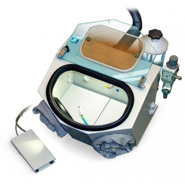 Аверон АСОЗ 5.1 С - компактный пескоструйный аппарат для зуботехнических (керамических) лабораторий с одним струйным модулем