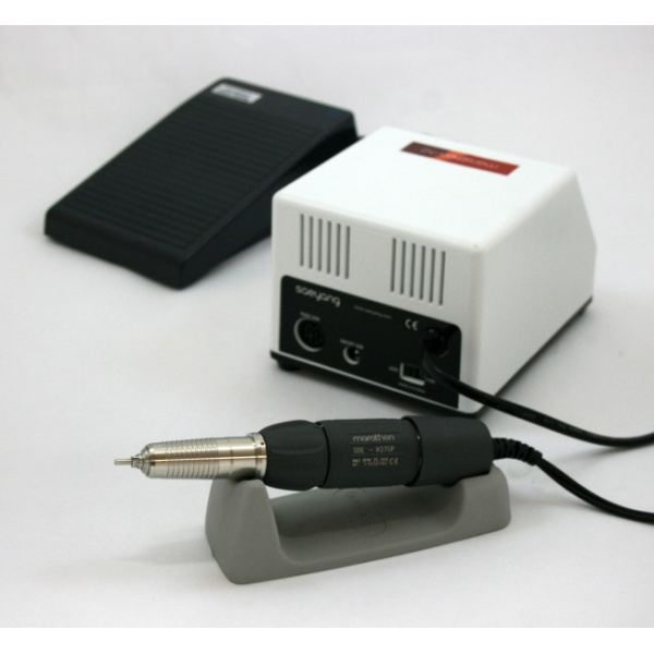 Saeyang Marathon N2 - щеточный зуботехнический микромотор с наконечником с наконечником SDE-H37SP, 35000 об/мин, 50 Вт, педаль FS60