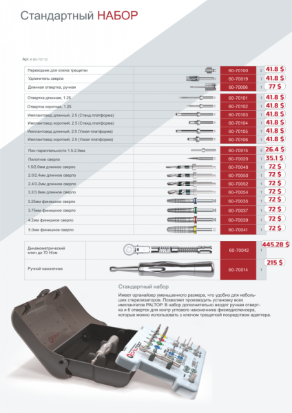 60-70110 Стандартный хирургический набор (Комет, Германия) о/х