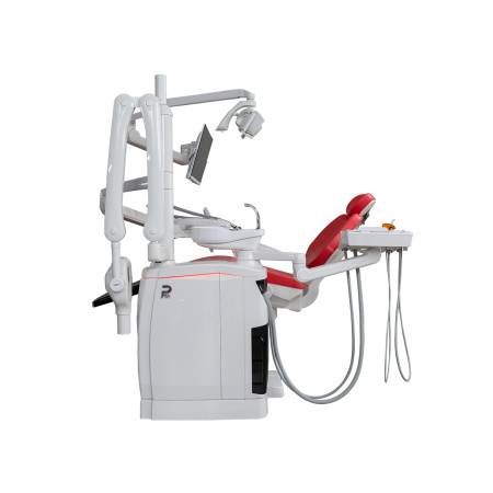 Miglionico NiceTouch — Стоматологическая установка с верхней подачей инструментов и с лифтовым механизмом подъёма кресла