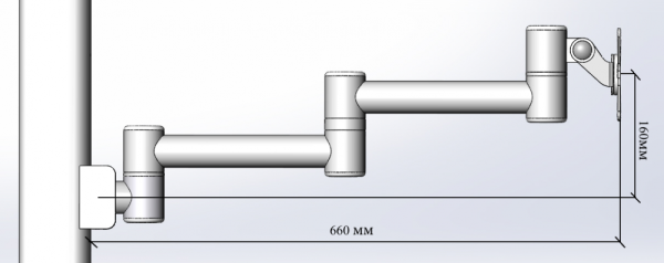 Медкрон DS-VIP-2 – Кронштейн для установки Planmeca (крепление штатное)